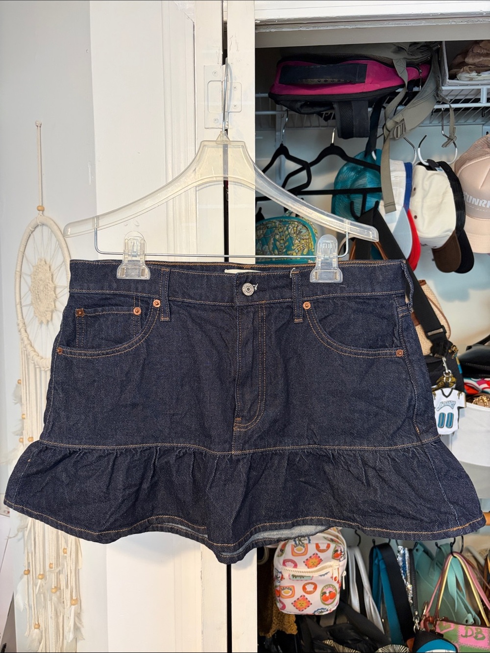 Abercrombie & Fitch Dark Blue Denim Mid-Rise Jeans